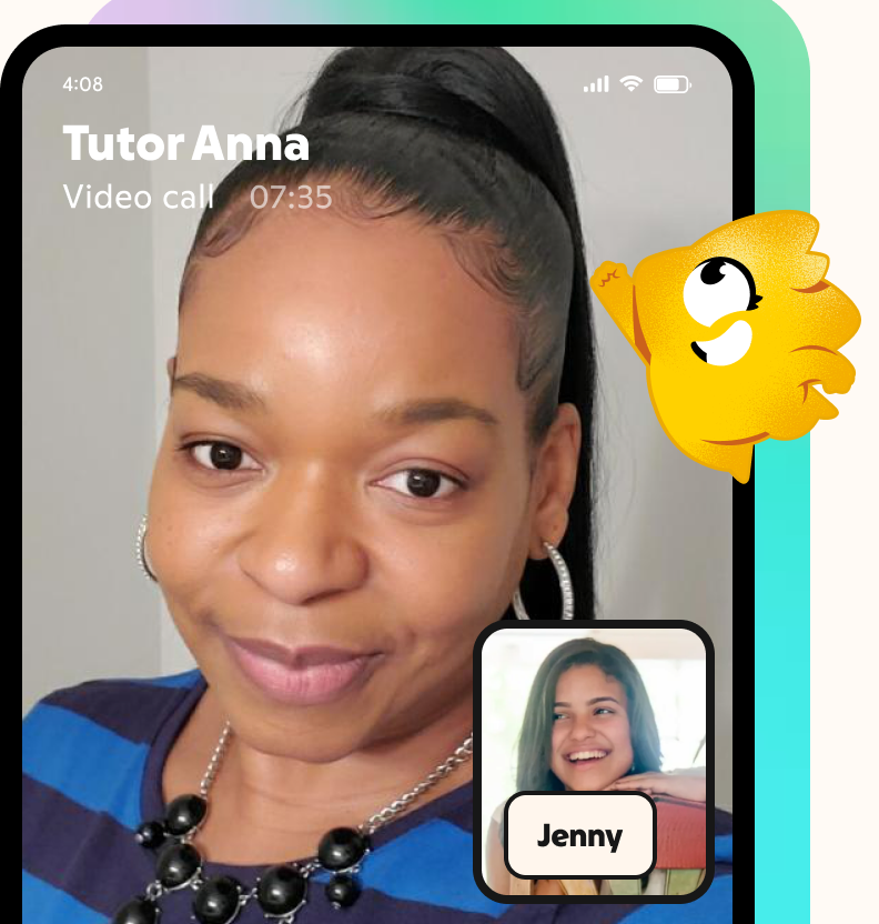 Child learning Math with an online tutor