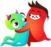 ClassDojo characters hugging